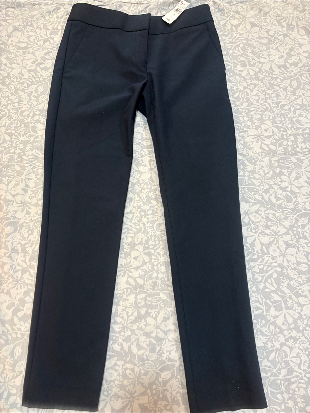LOFT Marisa Skinny Women’s Navy Slim Ankle Trouser Pants, Size 0